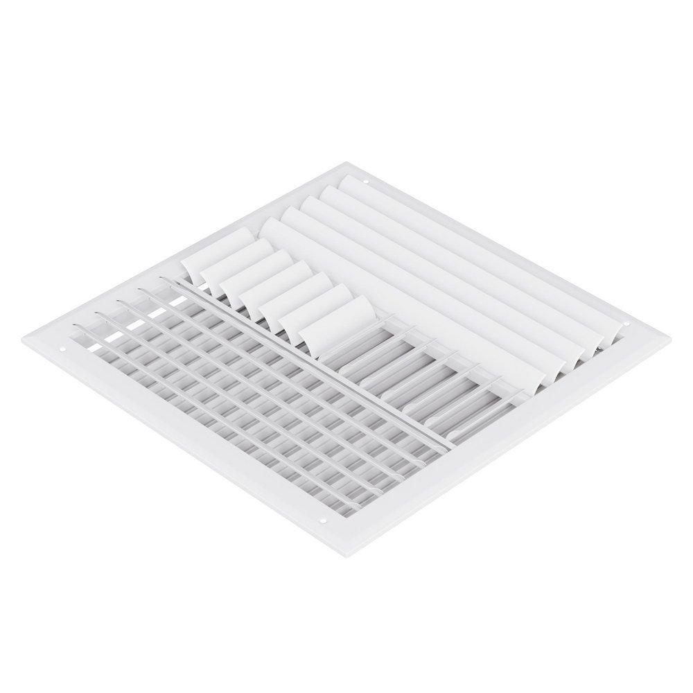 PROSELECT&reg; White 14 in. Residential Ceiling & Sidewall Register in White 4-way Aluminum 