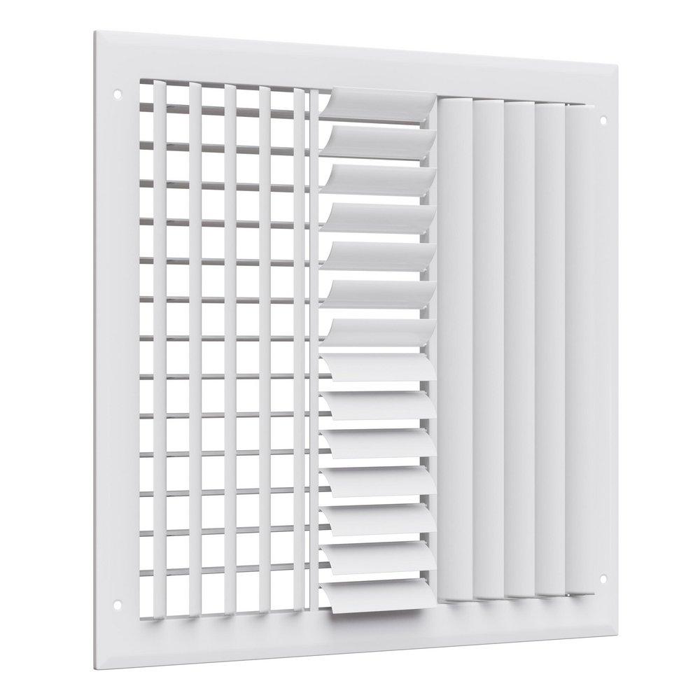 PROSELECT&reg; White 14 in. Residential Ceiling & Sidewall Register in White 4-way Aluminum 