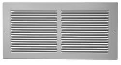 16 x 8 in. Residential 1-way Stamped Fin Baseboard Return Grille in White Steel