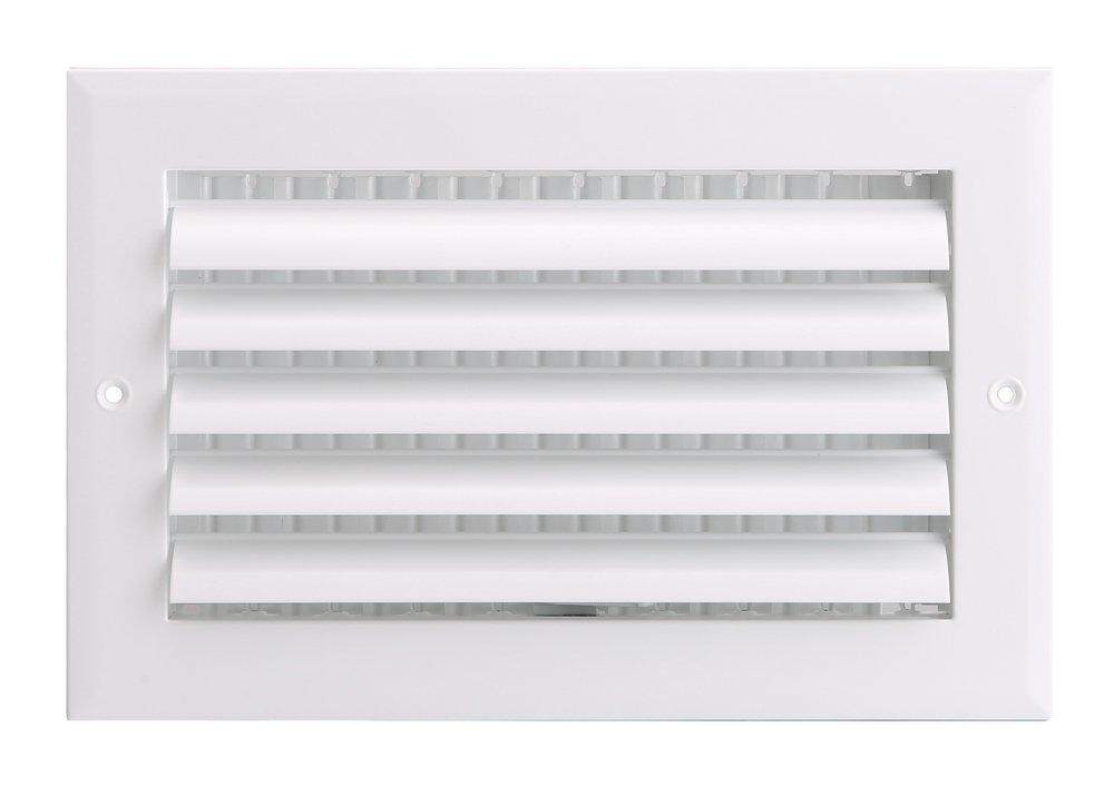 PROSELECT&reg; White 6 in. Residential Ceiling & Sidewall Register in White 1-way Aluminum 