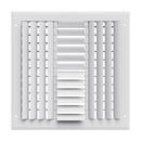 12 x 12 in. 4-Way Aluminum Curved Blade Ceiling & Sidewall Register in White