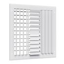 PROSELECT&reg; White 12 in. Residential Ceiling & Sidewall Register in White 4-way Aluminum 