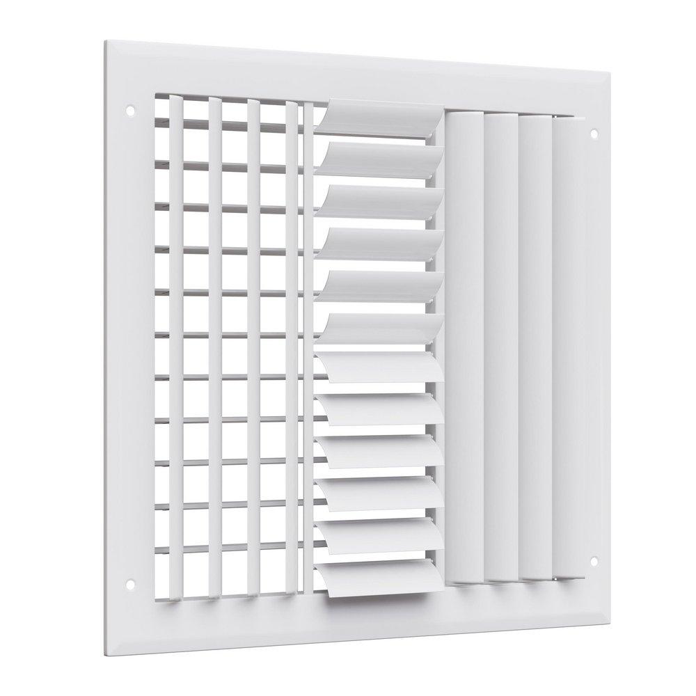 PROSELECT&reg; White 12 in. Residential Ceiling & Sidewall Register in White 4-way Aluminum 