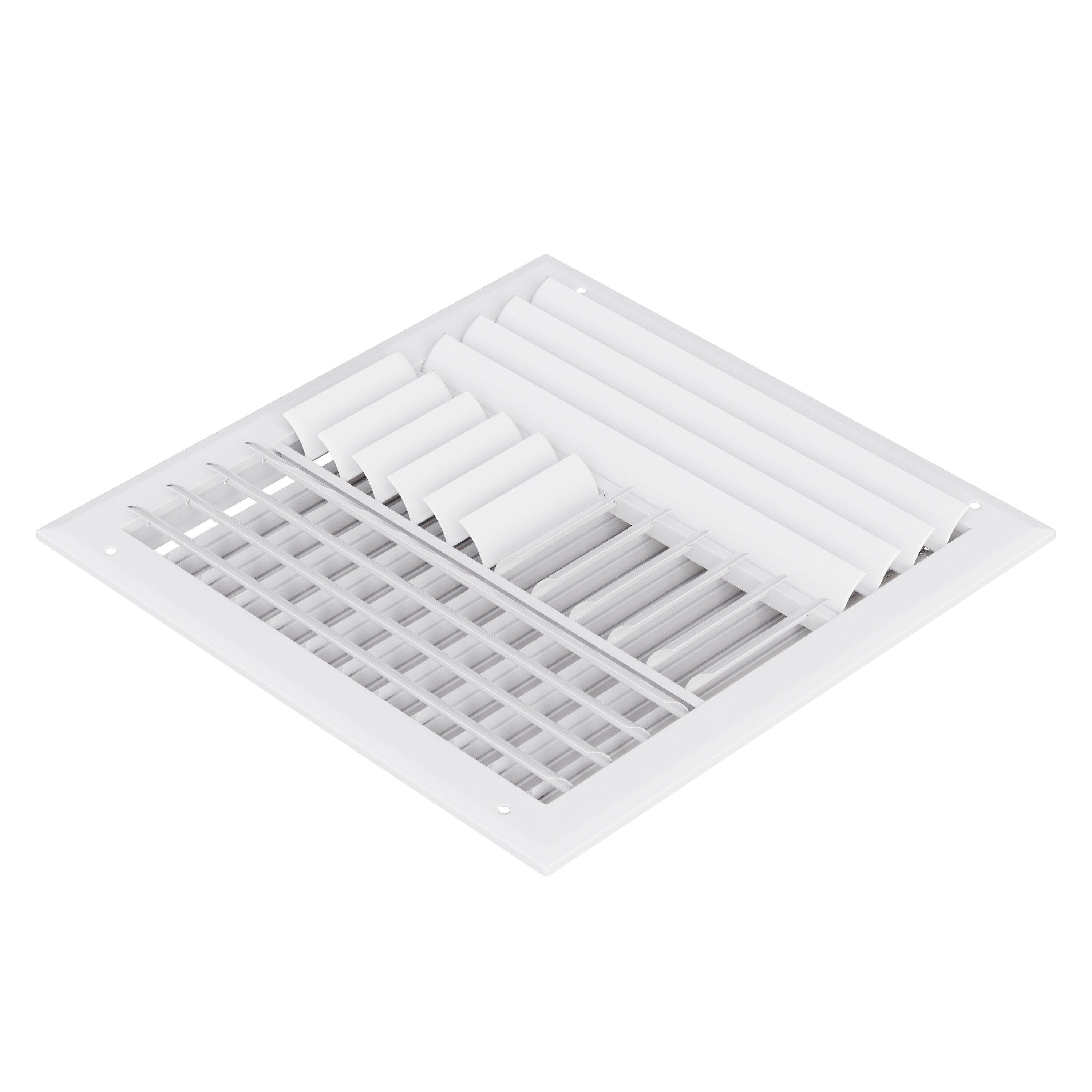 PROSELECT&reg; White 12 in. Aluminum Ceiling/Sidewall Register in White 