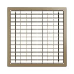 20 x 20 in. Residential 1-way Return Grille in Brown Steel