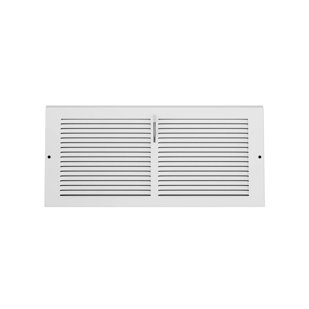PROSELECT&reg; White 6 in. Residential Baseboard Register in White 2-way Steel 