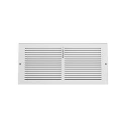 14 x 6 in. Steel Baseboard Registers with Damper in White
