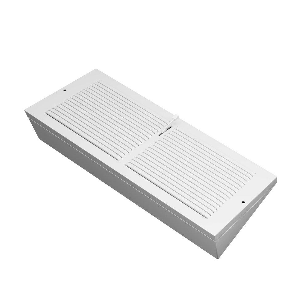 PROSELECT&reg; White 6 in. Residential Baseboard Register in White 2-way Steel 