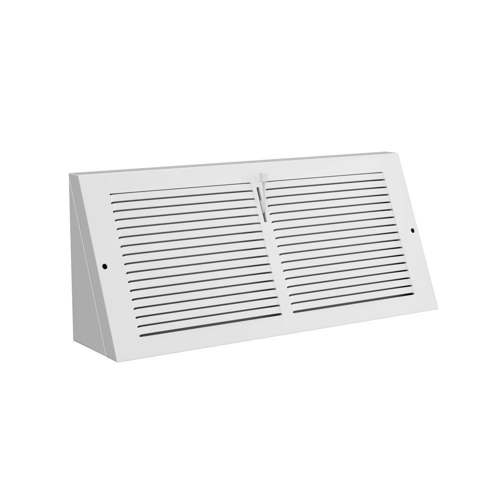 PROSELECT&reg; White 6 in. Residential Baseboard Register in White 2-way Steel 