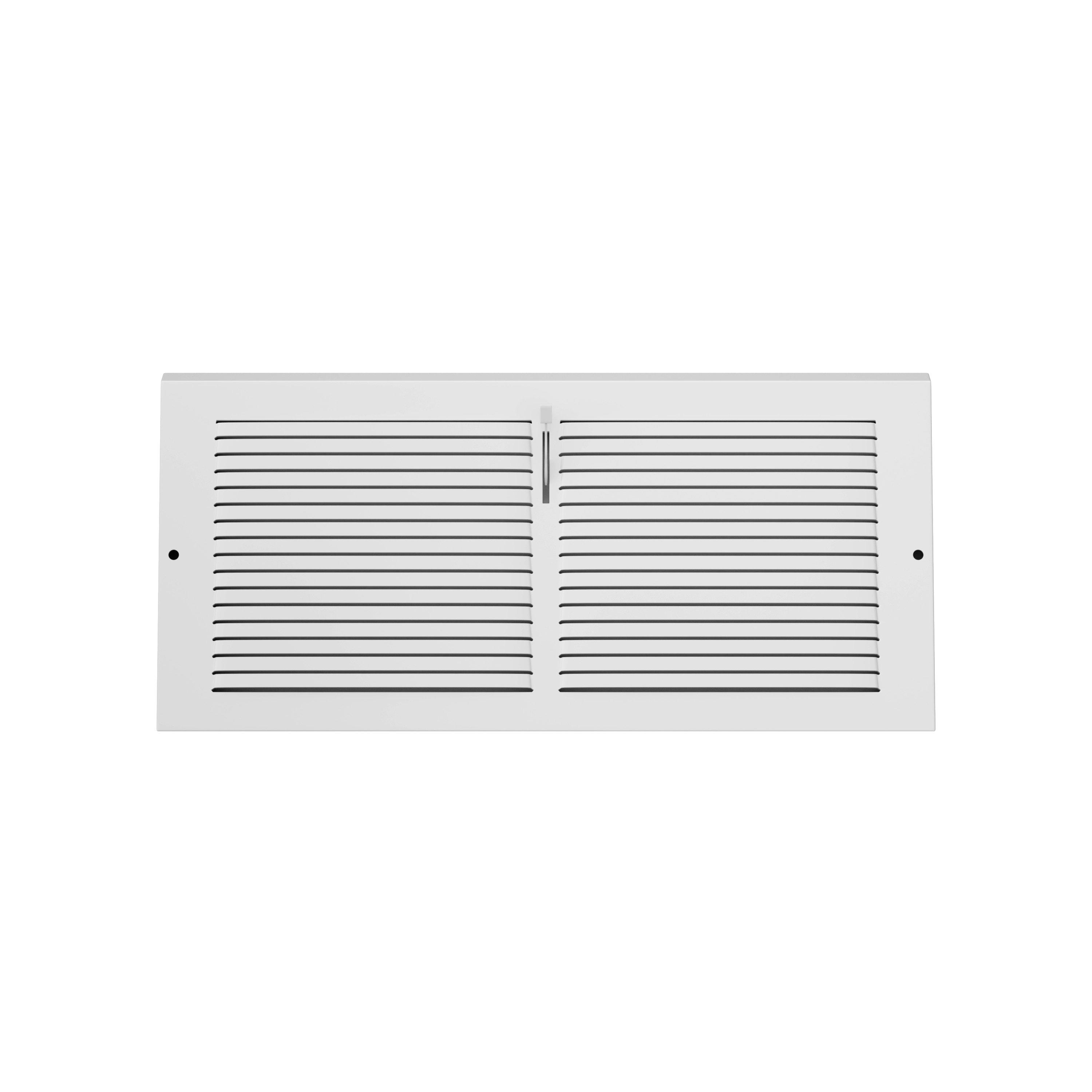 PROSELECT&reg; White 14 in. Steel Baseboard Register in White 