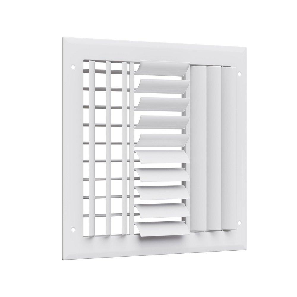 PROSELECT&reg; White 10 in. Residential Ceiling & Sidewall Register in White 4-way Aluminum 