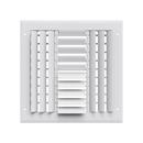 10 x 10 in. 4-Way Aluminum Curved Ceiling & Sidewall Register in White