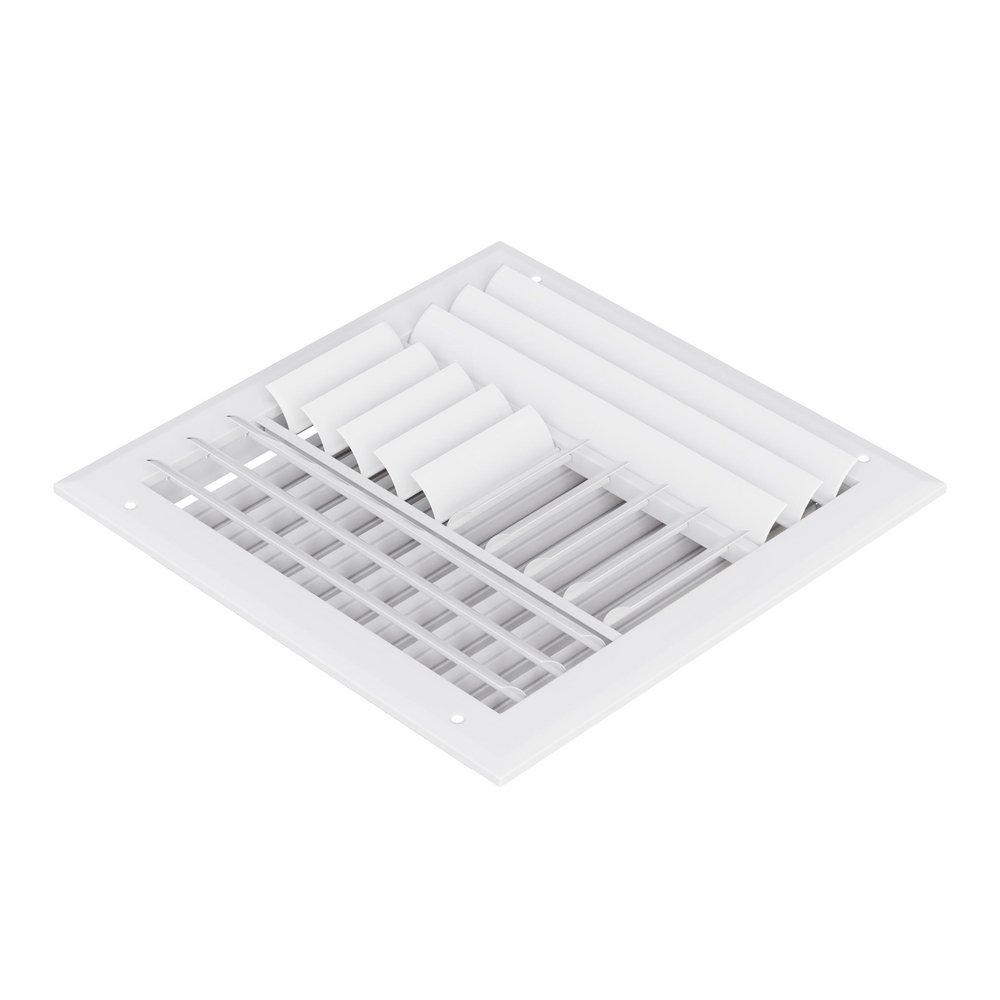 PROSELECT&reg; White 10 in. Residential Ceiling & Sidewall Register in White 4-way Aluminum 