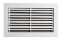 24 x 10 in. Residential 1-way Horizontal Blade Return Grille in White Steel