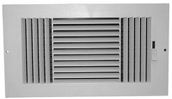 10 x 6 in. Plastic 3-Way Ceiling & Sidewall Register in White