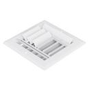 PROSELECT&reg; White 6 in. Residential Ceiling & Sidewall Register in White 4-way Aluminum 