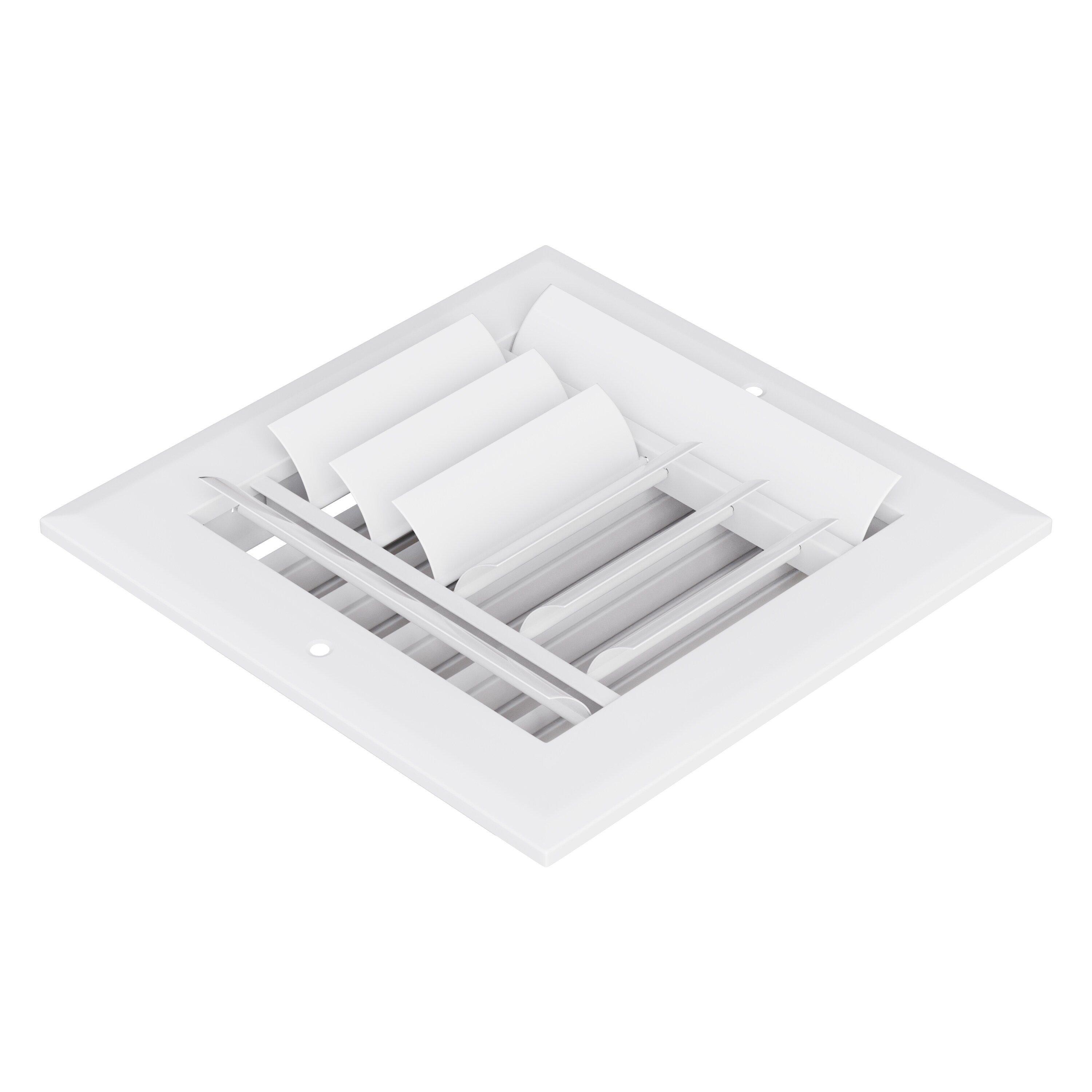 PROSELECT&reg; White 6 in. Aluminum Ceiling/Sidewall Register in White 