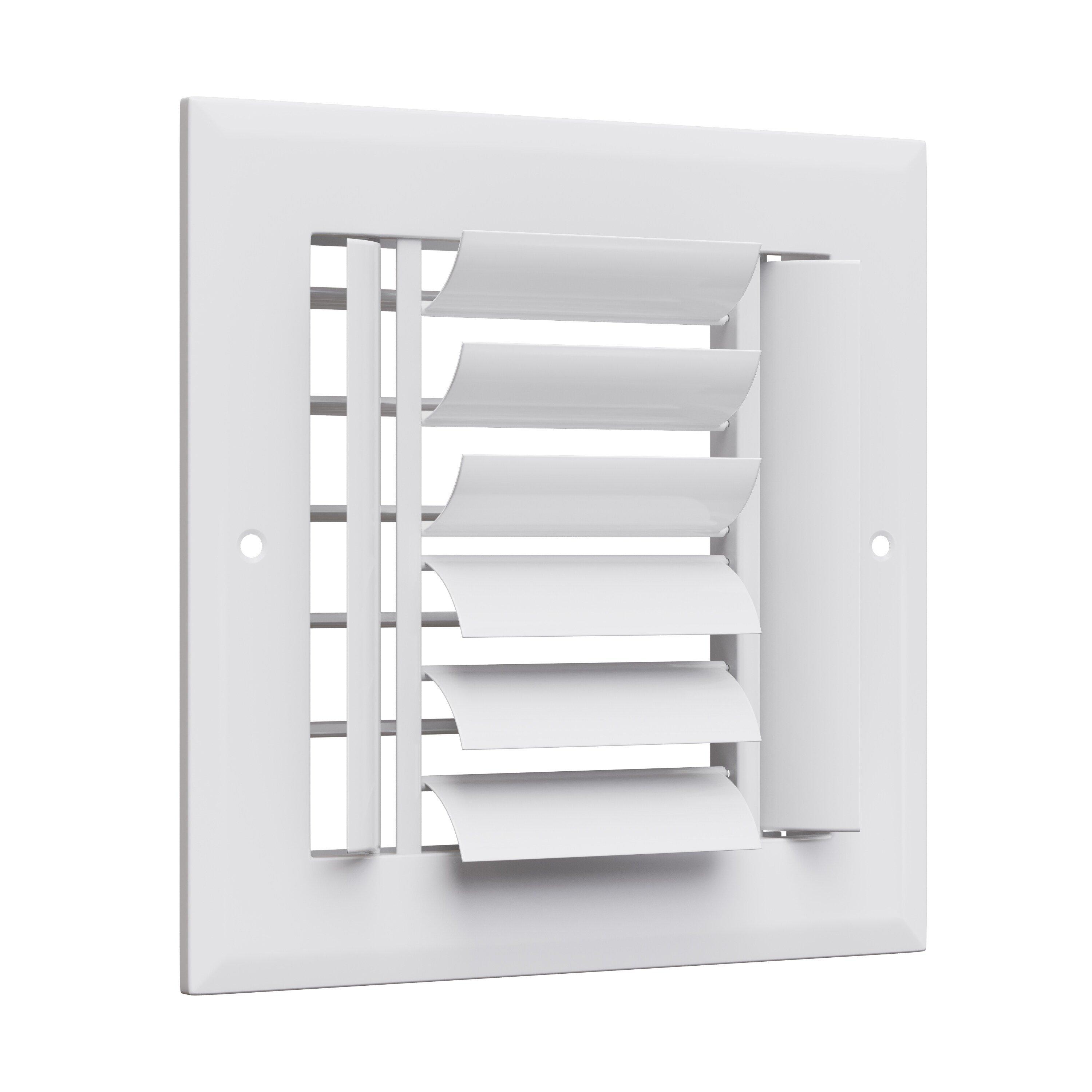 PROSELECT&reg; White 6 in. Aluminum Ceiling/Sidewall Register in White 