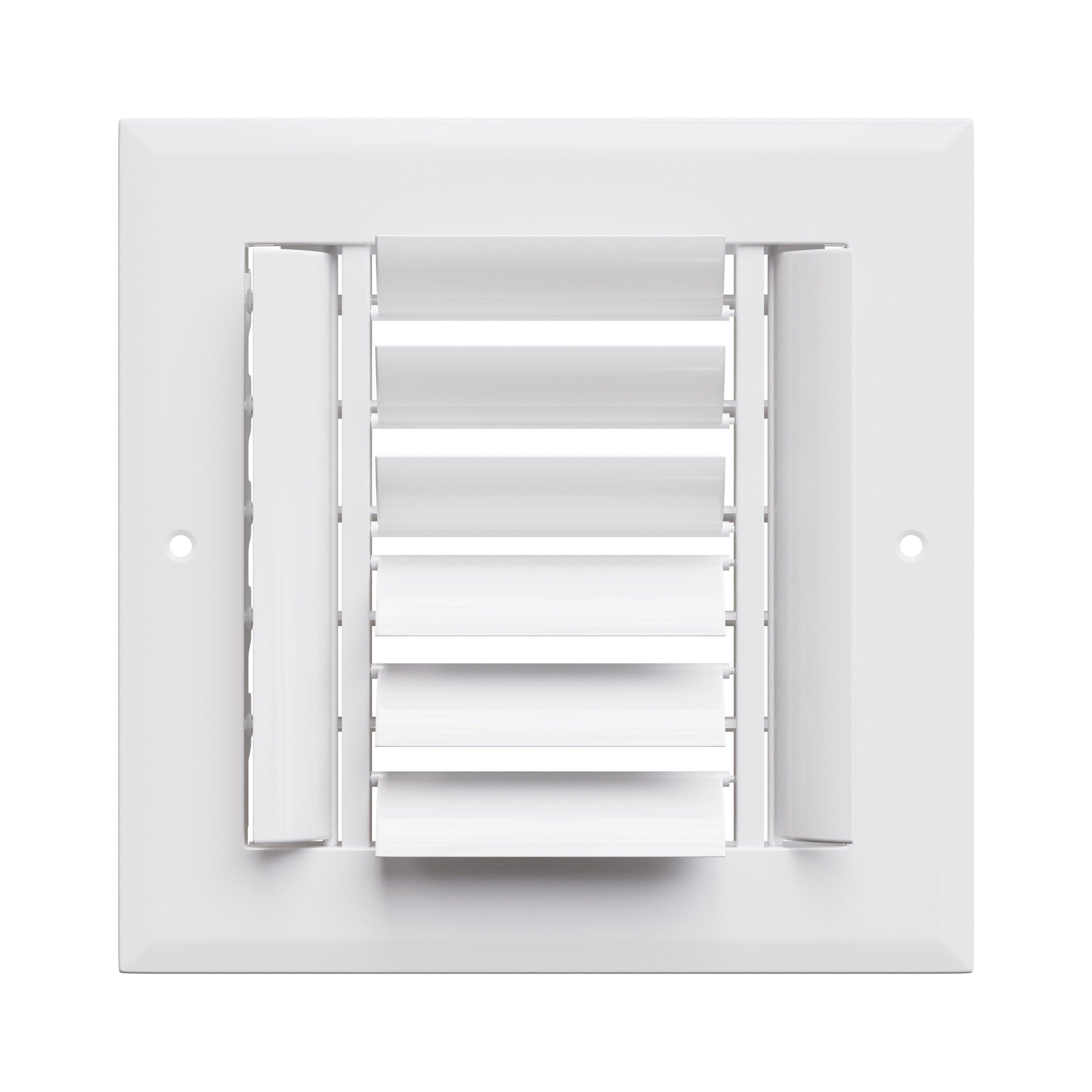 PROSELECT&reg; White 6 in. Aluminum Ceiling/Sidewall Register in White 
