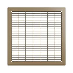 14 x 14 in. Residential 1-way Return Grille in Brown Steel