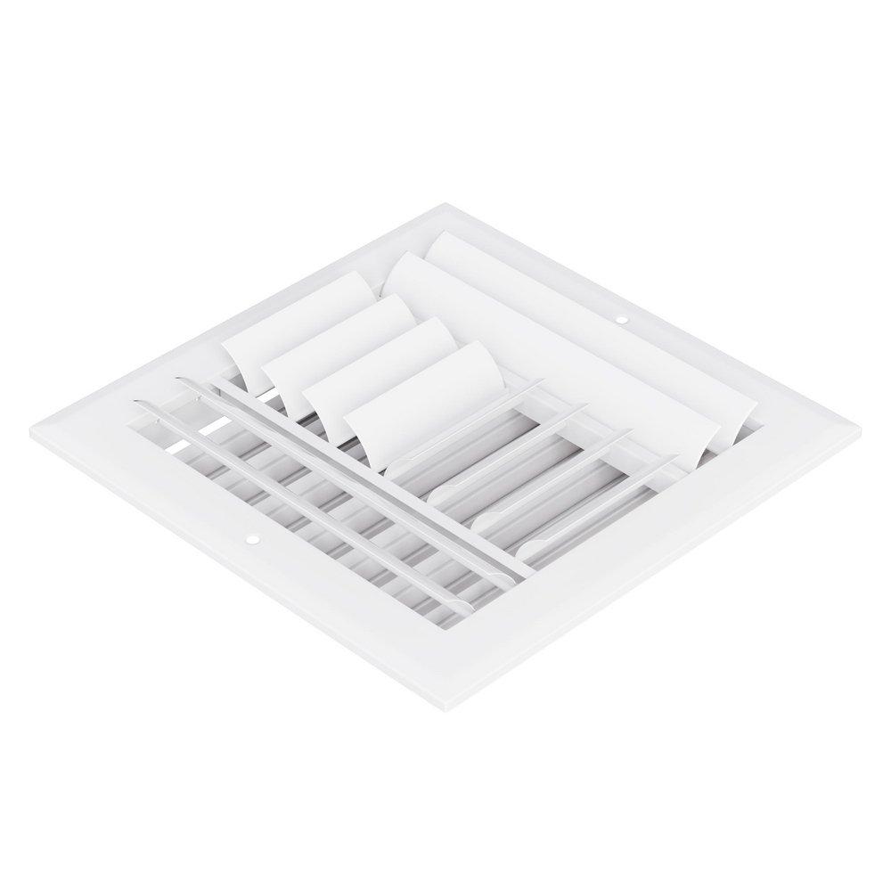 PROSELECT&reg; White 8 in. Residential Ceiling & Sidewall Register in White 4-way Aluminum 