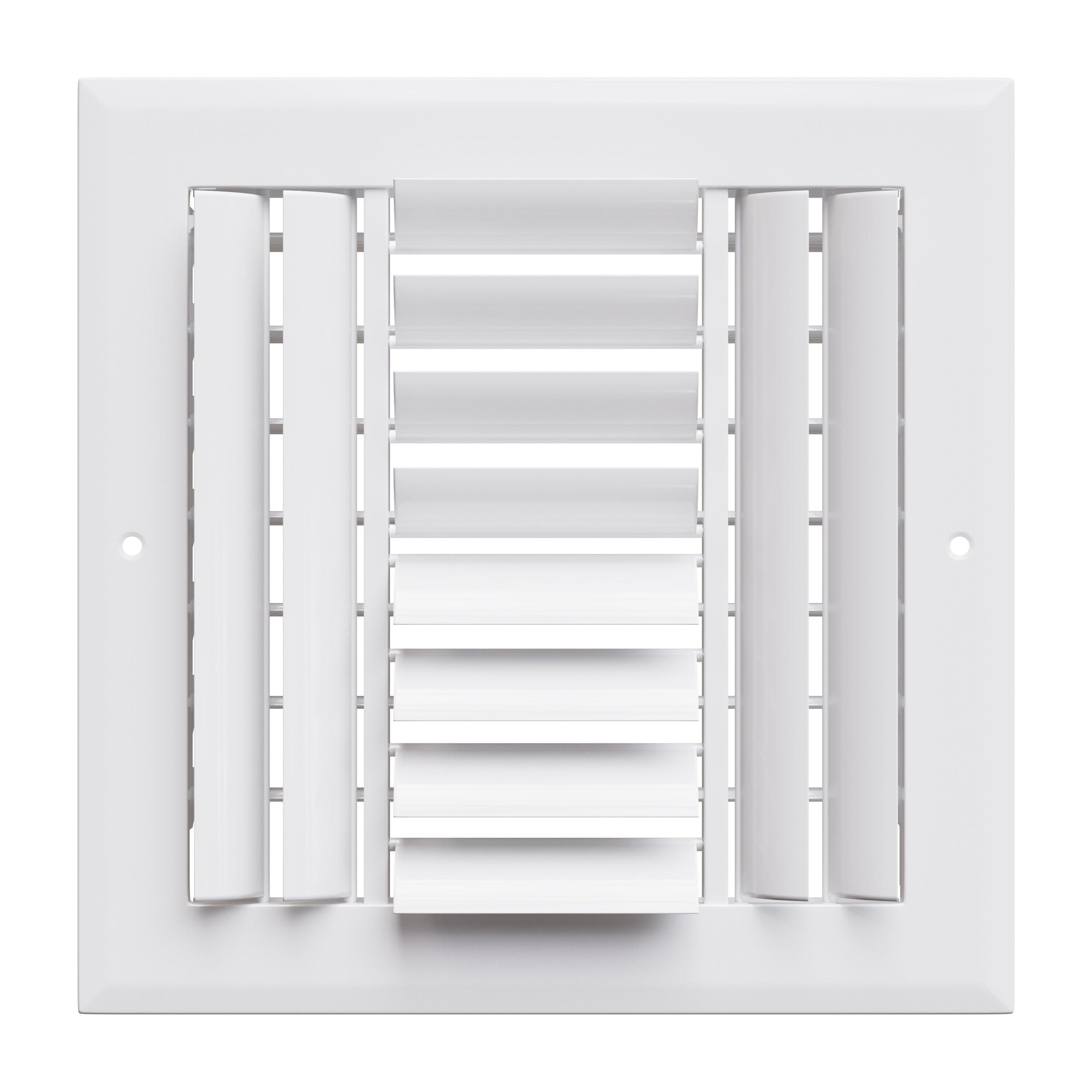 PROSELECT&reg; White 8 in. Aluminum Ceiling/Sidewall Register in White 