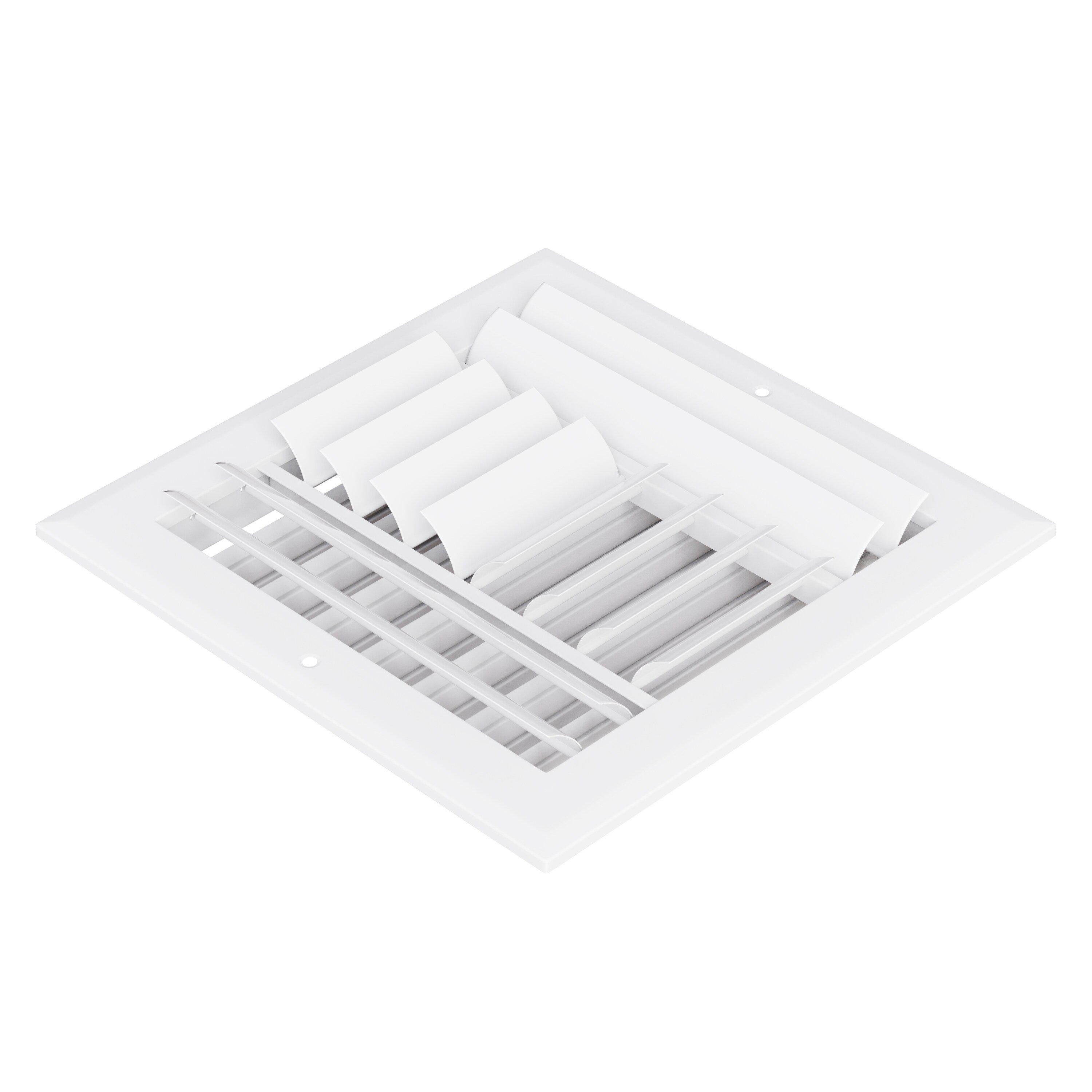 PROSELECT&reg; White 8 in. Aluminum Ceiling/Sidewall Register in White 
