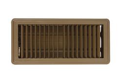 6 x 10 in. Steel High Traffic Floor Diffuser in Brown