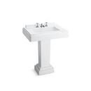 32 x 21-9/16 in. Rectangular Pedestal Sink Base in Stucco White