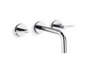 1.2 gpm 3 Hole Bathroom Sink Faucet Trim with Double Lever Handle in Polished Chrome