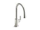 1.8 gpm Pull-Down Kitchen Faucet with Single Lever Handle in Nickel Silver