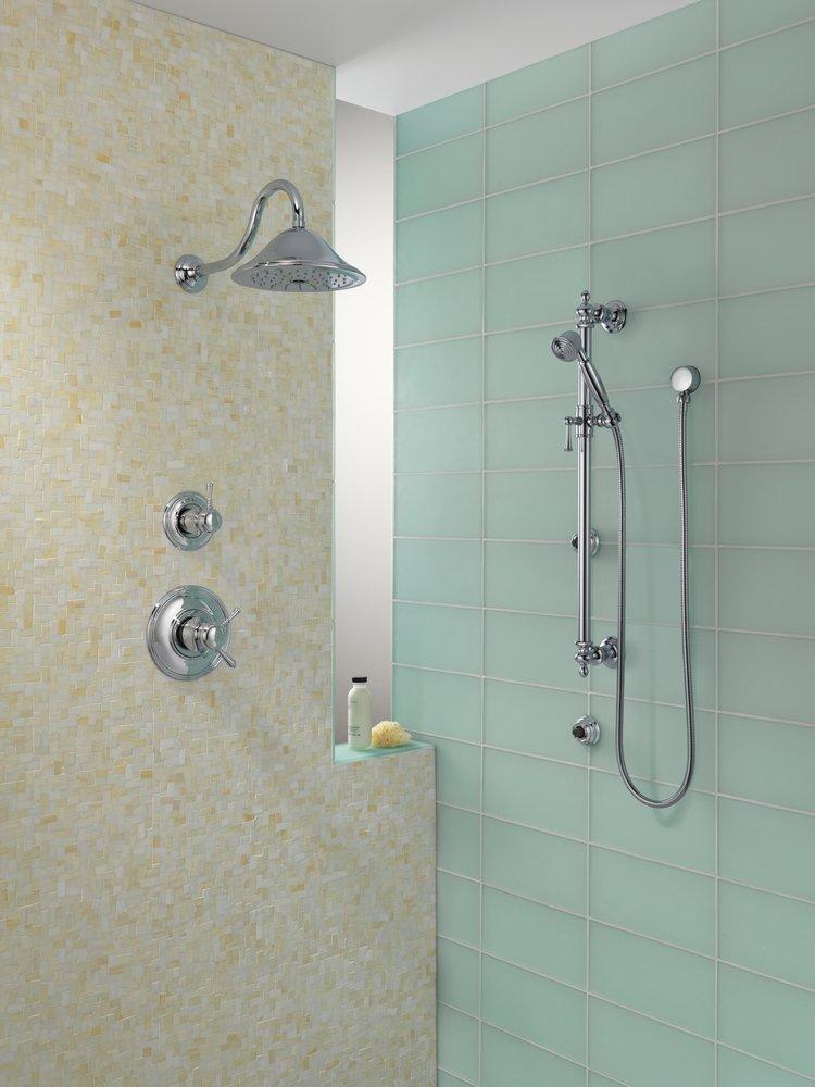 Brizo Chrome 1/2 x 16 in. MIPS Brass Shower Arm and Flange 