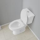 Jones Stephens White Elongated Closed Front with Cover Toilet 