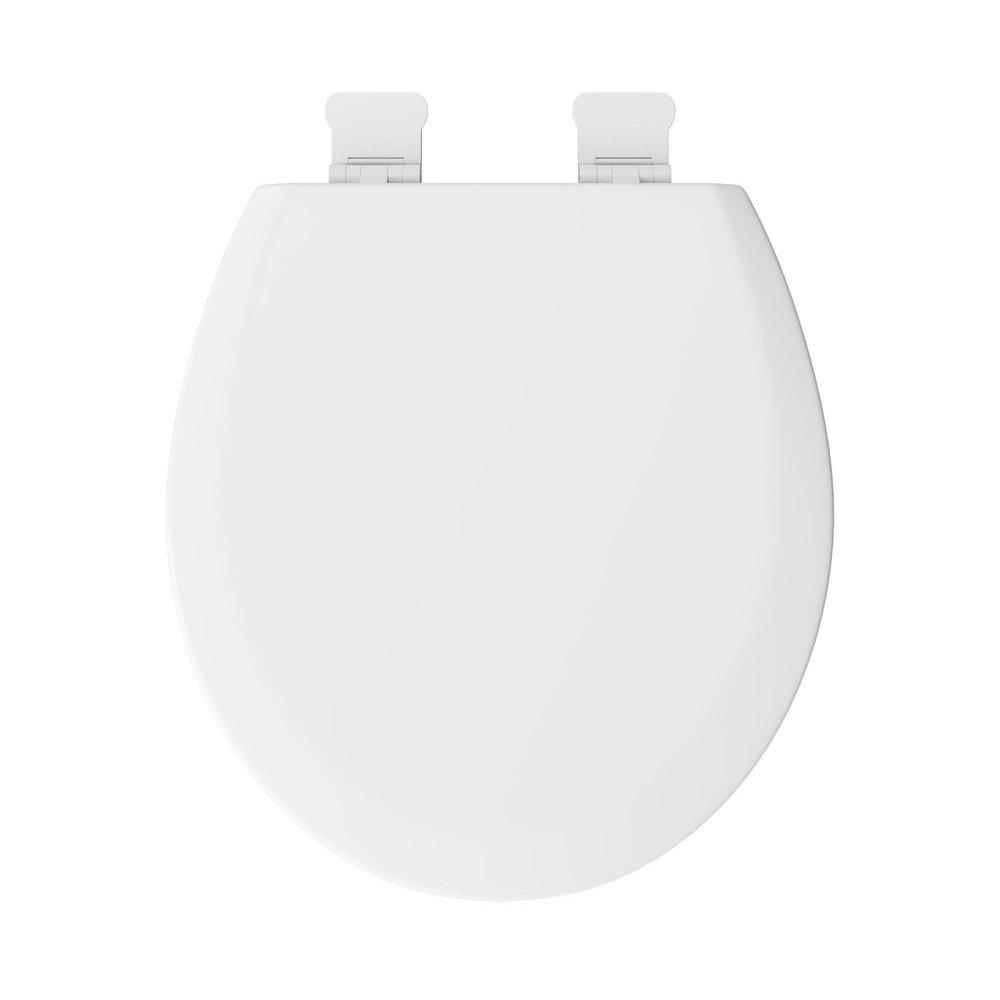Jones Stephens White Round Closed Front with Cover Toilet Seat 