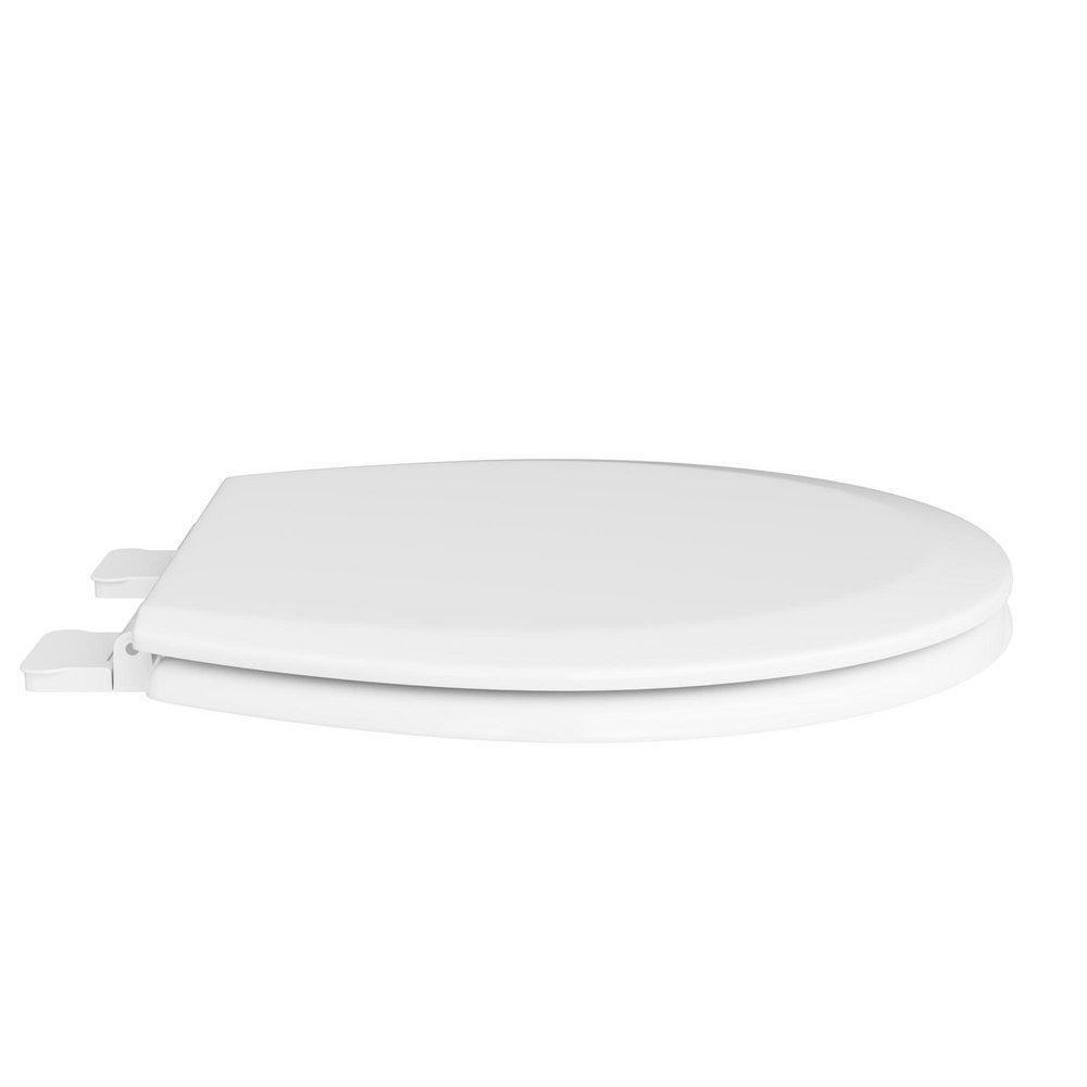 Jones Stephens White Round Closed Front with Cover Toilet Seat 