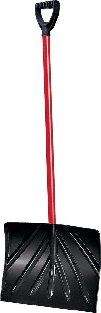 True Temper Satin Black Poly Snow Shovel with Steel Handle 