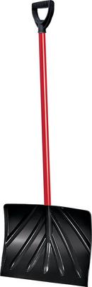 18 in. Poly Snow Shovel with Steel Handle