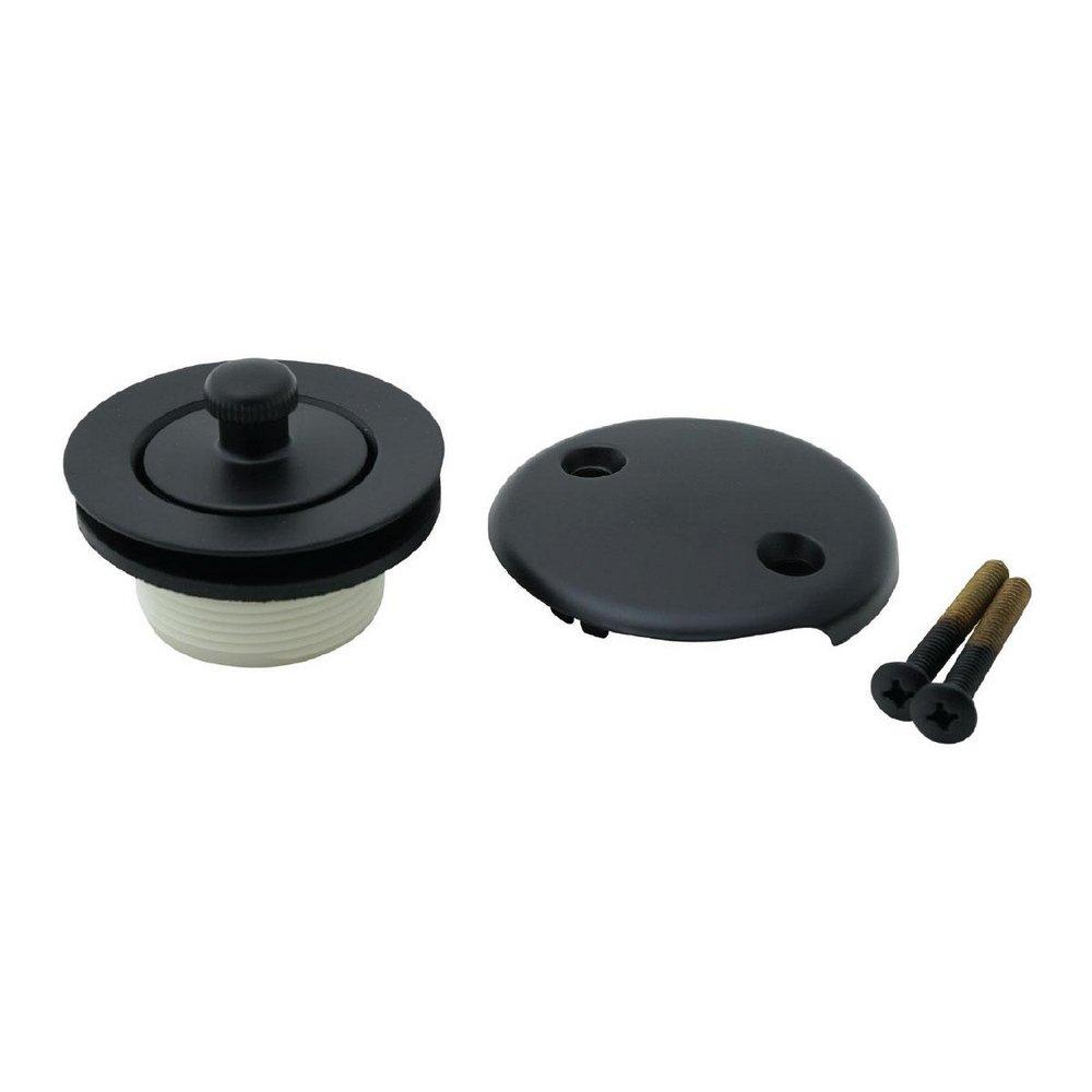 Trim to the Trade Flat Black Lift and Turn Bath Plug Conversion Kit 