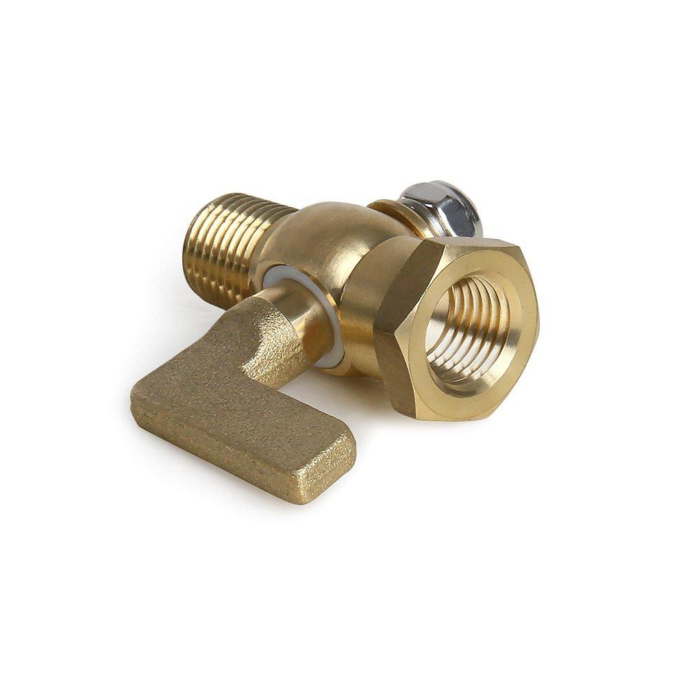 Jones Stephens Satin Brass FNPT x MNPT Air Cock 