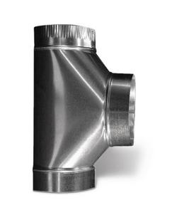 4 x 4 x 4 in. Duct Tee with Crimp