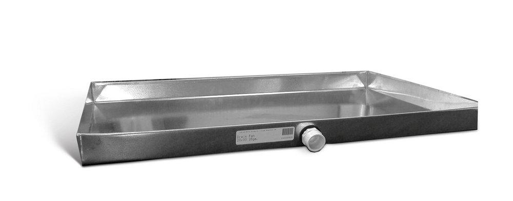 24 inch x 24 inch Galvanized Water Heater Drip Pan, 4 inch Depth