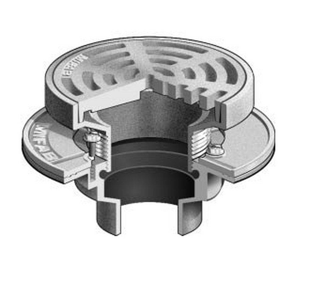 Mifab No Hub Cast Iron Nickel Brass Floor Drain 