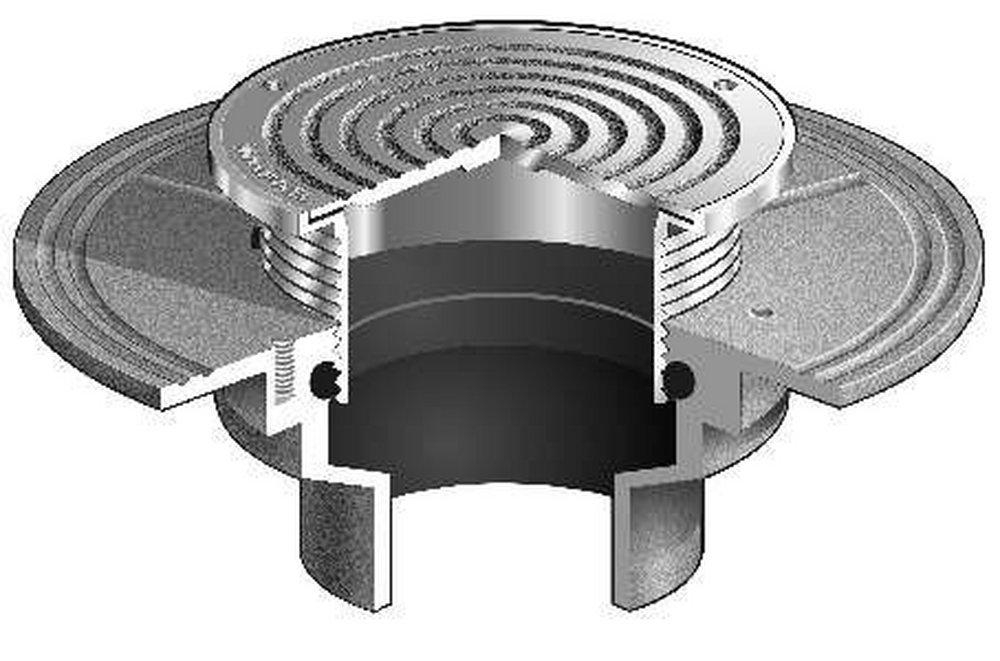 Mifab Push On Cast Iron Black Floor Drain 