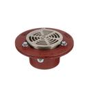 Mifab No Hub Cast Iron Nickel Brass Floor Drain 