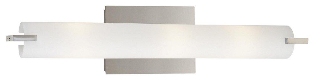 George Kovacs Polished Chrome 60W 3-Light G9 Double Loop Base Wall Sconce with Etched Opal Glass 