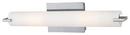 13W 2-Light G24q-1 Base Bath Light with Etched Opal Glass in Polished Chrome