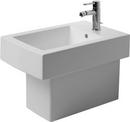 Free Standing Rectangular Horizontal Spray Bidet with 1-Faucet Hole Drilling in White