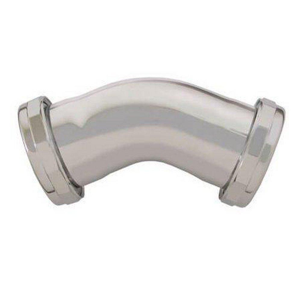 Wal-Rich Polished Chrome Double Slip-Joint 45 Degree Elbow 