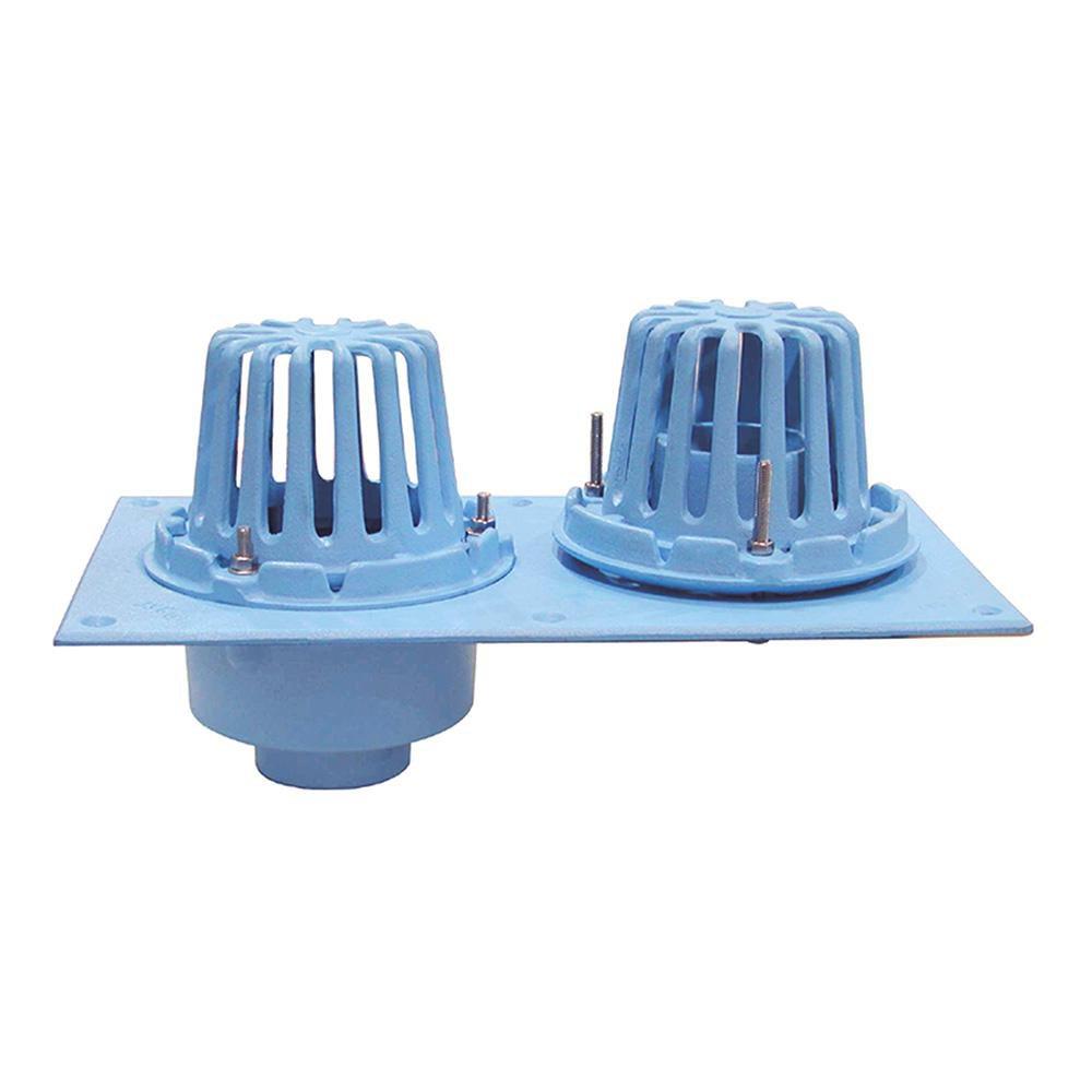 Jones Stephens Blue Cast Iron Roof Drain 