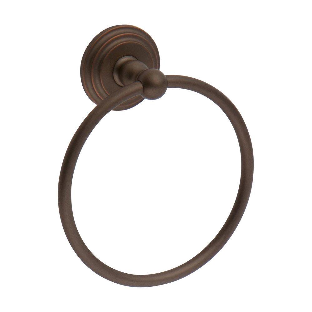 Ginger Oil Rubbed Bronze Round Closed Towel Ring 